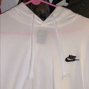 Nike Shirts - Nike White Long Sleeve Hoodie Nike Shirts - Nike White Long Sleeve Hoodie